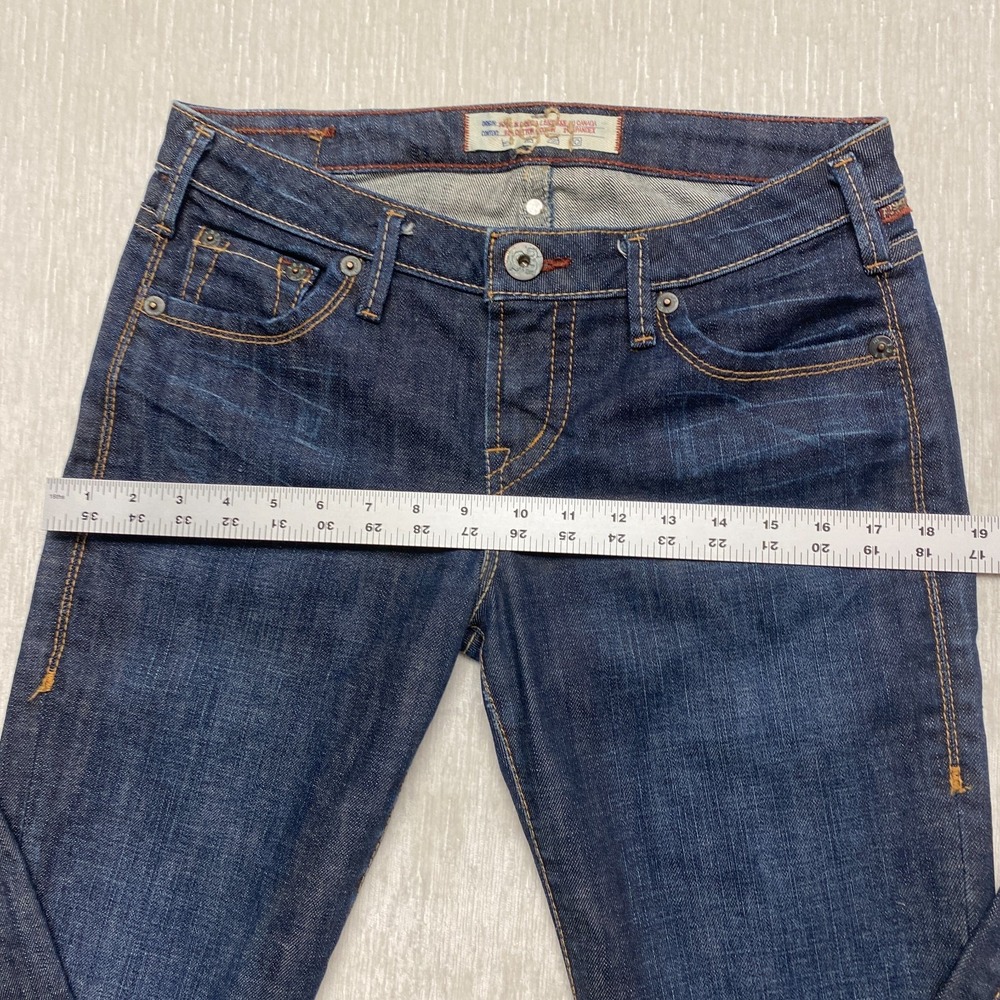 Western Glove Works 1921 Straight Jeans Women 29x32 Blue Cotton Stretch Low Rise - Picture 4 of 15